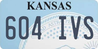 KS license plate 604IVS
