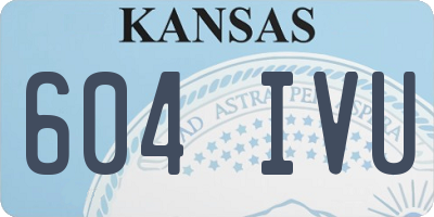 KS license plate 604IVU