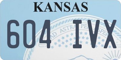 KS license plate 604IVX