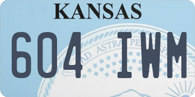 KS license plate 604IWM