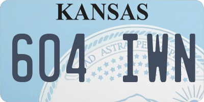 KS license plate 604IWN