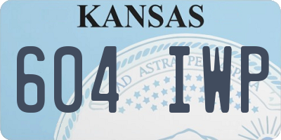 KS license plate 604IWP