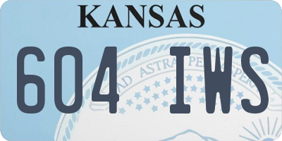 KS license plate 604IWS