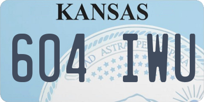 KS license plate 604IWU