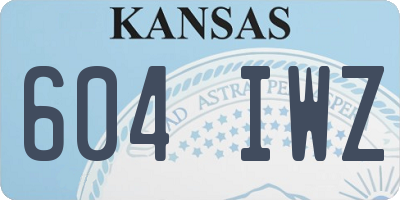 KS license plate 604IWZ