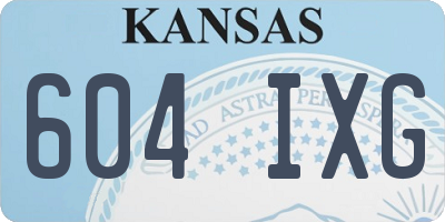 KS license plate 604IXG