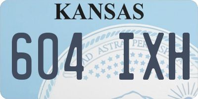 KS license plate 604IXH