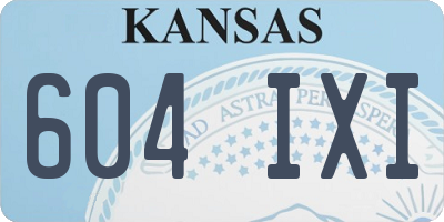 KS license plate 604IXI