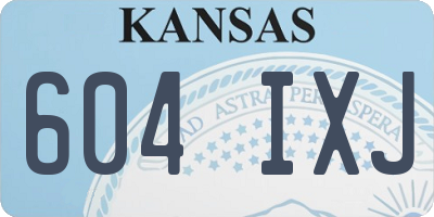 KS license plate 604IXJ