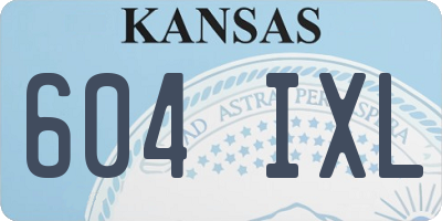 KS license plate 604IXL