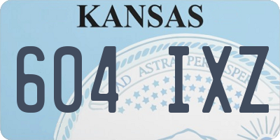 KS license plate 604IXZ