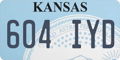 KS license plate 604IYD