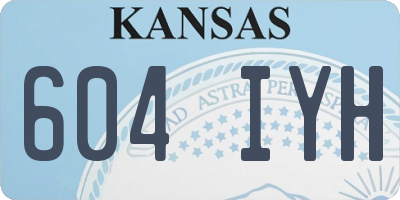 KS license plate 604IYH
