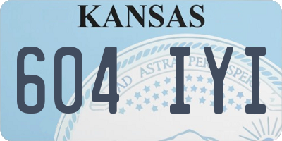 KS license plate 604IYI