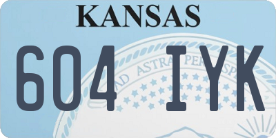 KS license plate 604IYK