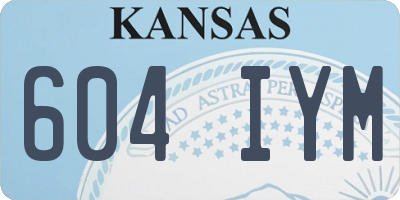 KS license plate 604IYM