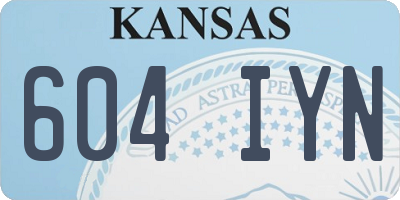 KS license plate 604IYN
