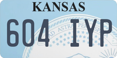 KS license plate 604IYP