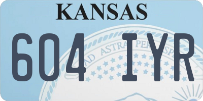 KS license plate 604IYR