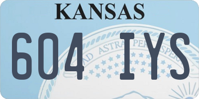 KS license plate 604IYS