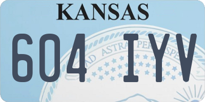 KS license plate 604IYV