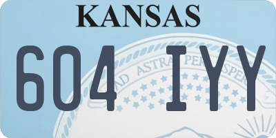 KS license plate 604IYY