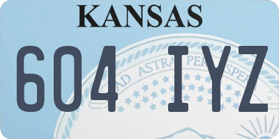 KS license plate 604IYZ