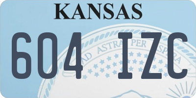 KS license plate 604IZC
