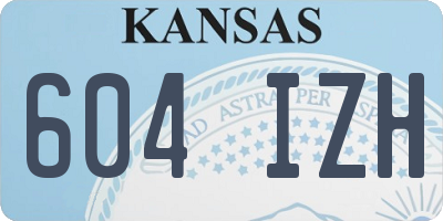 KS license plate 604IZH