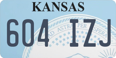 KS license plate 604IZJ