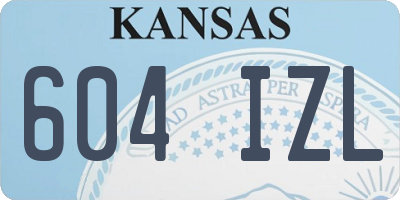 KS license plate 604IZL