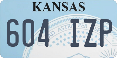 KS license plate 604IZP