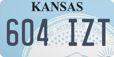 KS license plate 604IZT