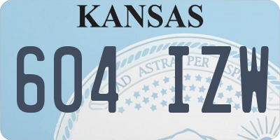 KS license plate 604IZW