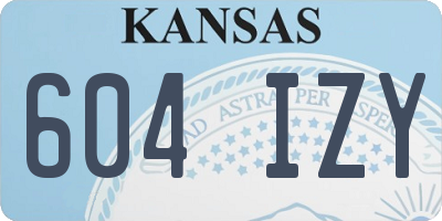 KS license plate 604IZY