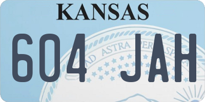 KS license plate 604JAH