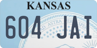 KS license plate 604JAI