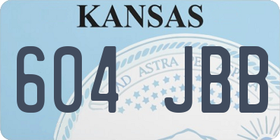 KS license plate 604JBB