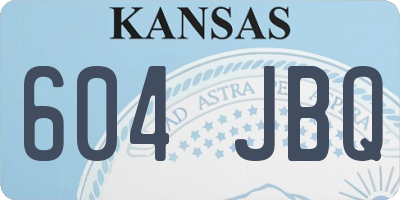 KS license plate 604JBQ