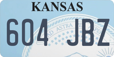 KS license plate 604JBZ