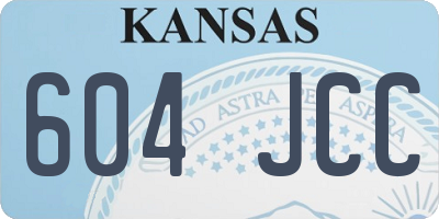 KS license plate 604JCC