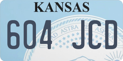 KS license plate 604JCD