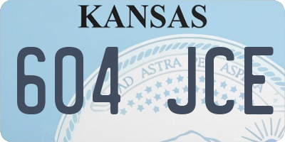 KS license plate 604JCE