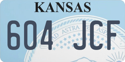 KS license plate 604JCF