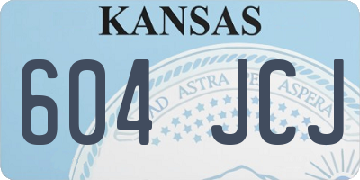 KS license plate 604JCJ