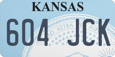 KS license plate 604JCK