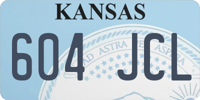 KS license plate 604JCL