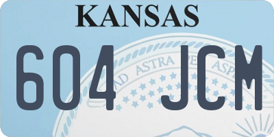 KS license plate 604JCM