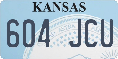 KS license plate 604JCU