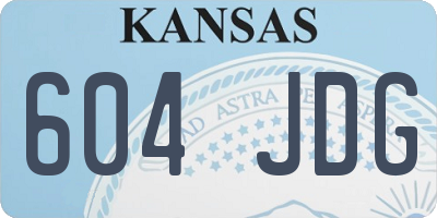 KS license plate 604JDG